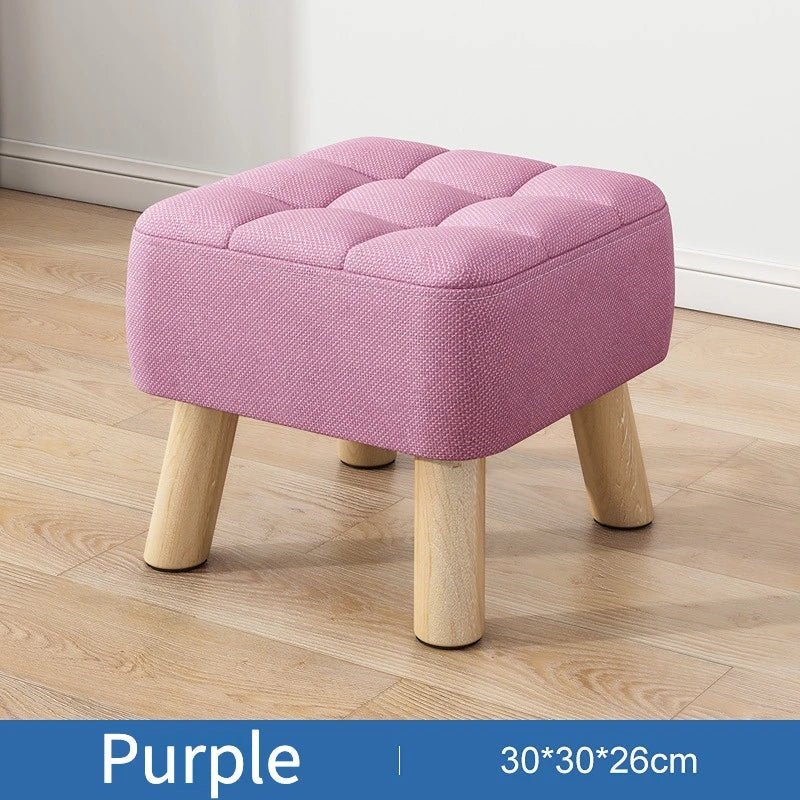 Vivolux | Gepolsterter Ottoman-Hocker im Retro-Stil in Pastellfarben