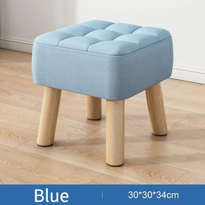 Vivolux | Gepolsterter Ottoman-Hocker im Retro-Stil in Pastellfarben