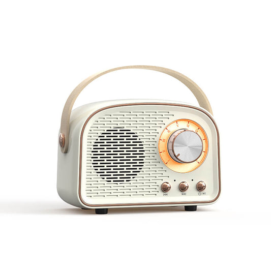 Vivolux |  Retro Runde Radio Bluetooth Lautsprecher | Kabellos | Tragbar | Stilvoller Sound für Zuhause & unterwegs