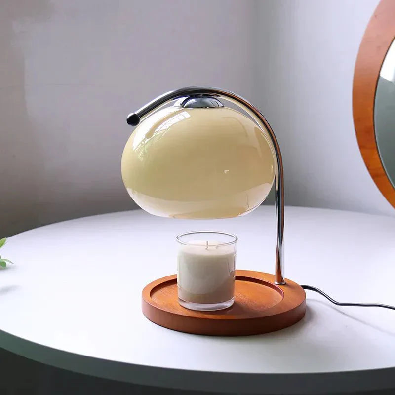 Vivolux | Tischlampe aus Glas im Retro-Stil mit Ständer
