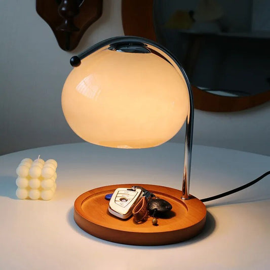 Vivolux | Tischlampe aus Glas im Retro-Stil mit Ständer