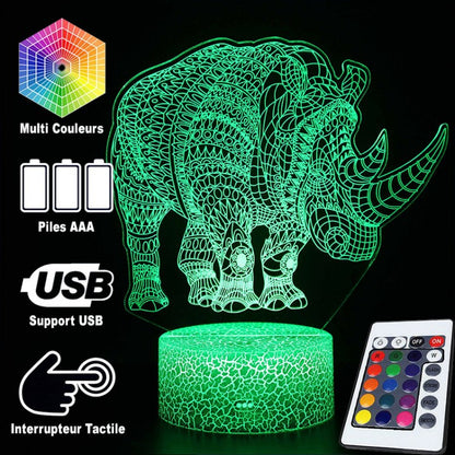 Vivolux | 3D Lampe Nashorn Majestätisch