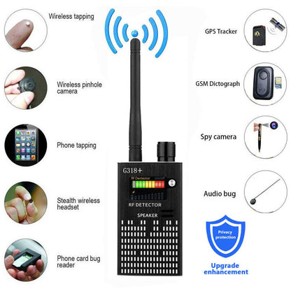 Vivolux | Spionagesignal-Wanzendetektor, HF-Detektor, versteckte Kamera, Laserlinse, GSM-GPS-Gerätefinder