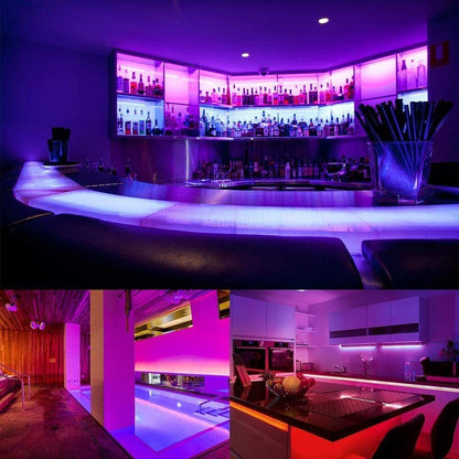 Vivolux | LED-Lichtstreifen, 30 m, 15 m, Musiksynchronisation, Bluetooth, 5050, RGB-Raumlicht mit Fernbedienung