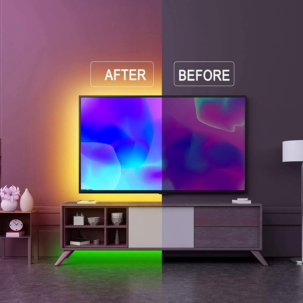 Vivolux | LED-Lichtstreifen, 30 m, 15 m, Musiksynchronisation, Bluetooth, 5050, RGB-Raumlicht mit Fernbedienung