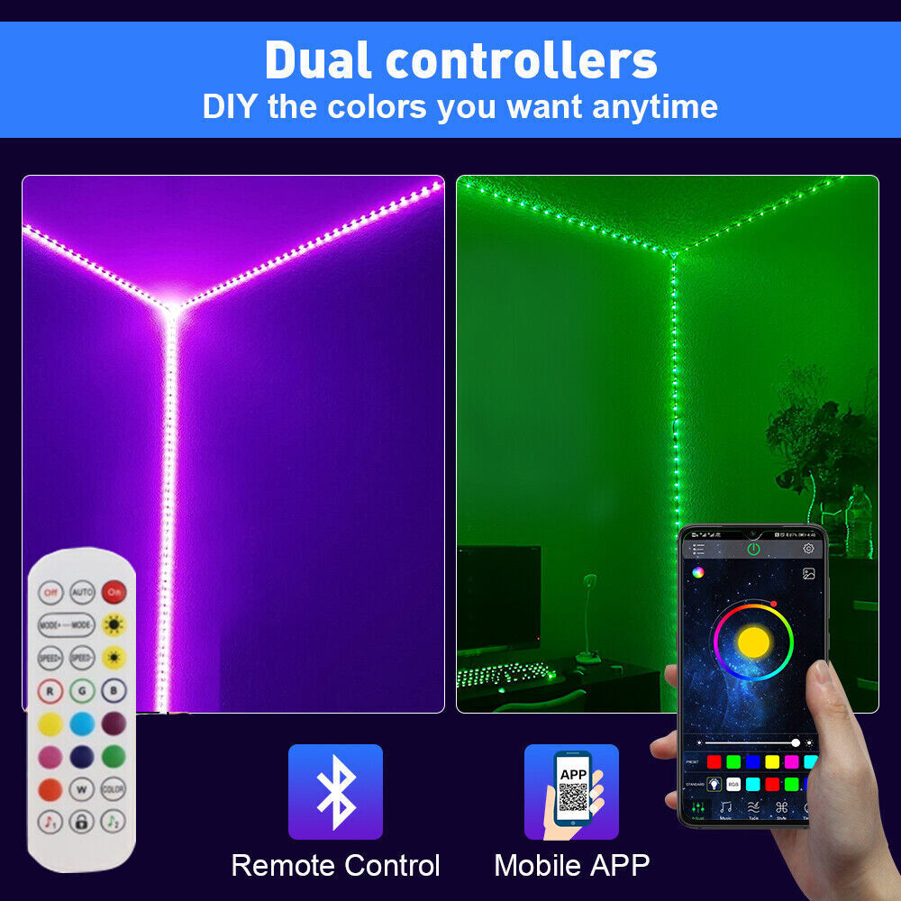 Vivolux | LED-Lichtstreifen, 30 m, 15 m, Musiksynchronisation, Bluetooth, 5050, RGB-Raumlicht mit Fernbedienung