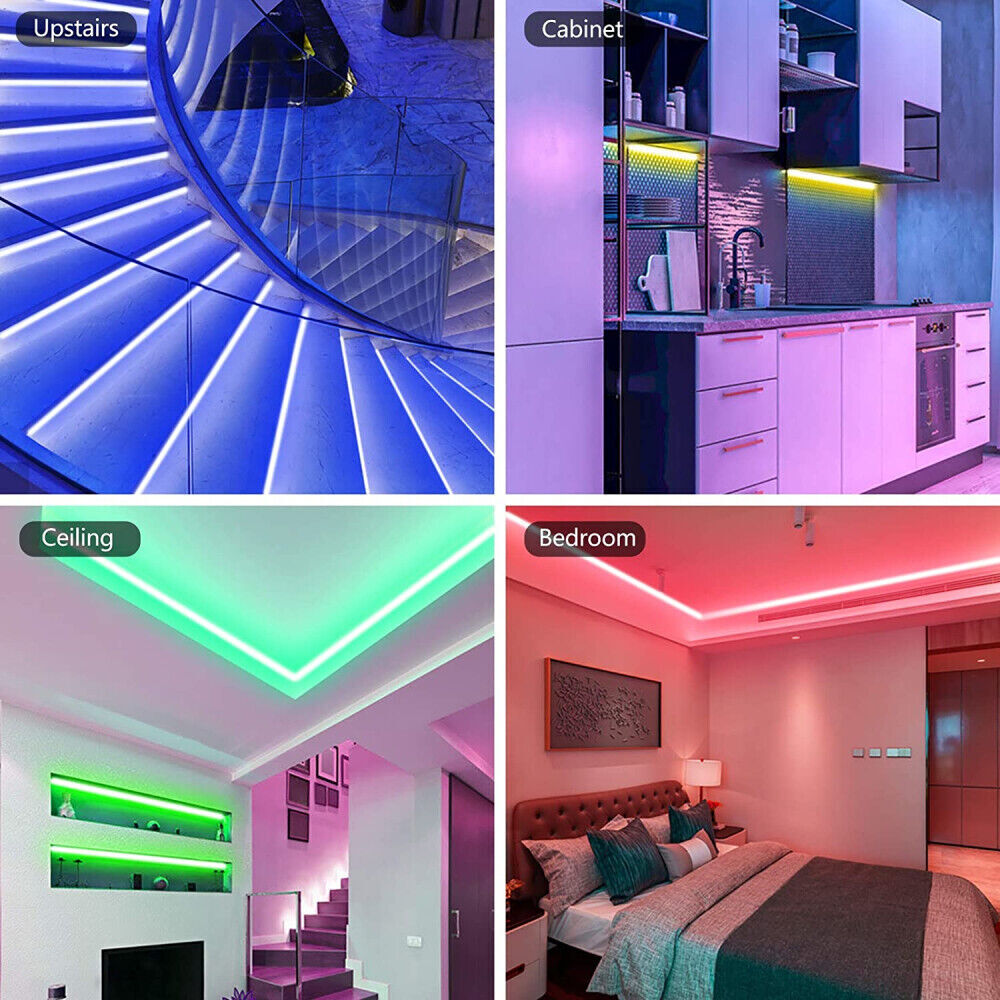 Vivolux | LED-Lichtstreifen, 30 m, 15 m, Musiksynchronisation, Bluetooth, 5050, RGB-Raumlicht mit Fernbedienung