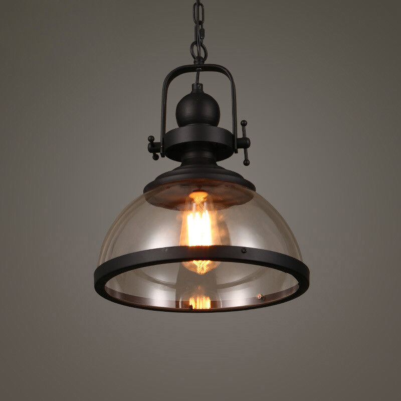 Vivolux | Antike Glas Eisen Retro Industrie Kronleuchter Hängende Deckenleuchten