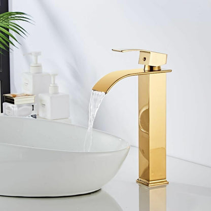 Vivolux | Waschtischarmatur Wasserfallarmatur Messing Waschtischarmatur Mischbatterie