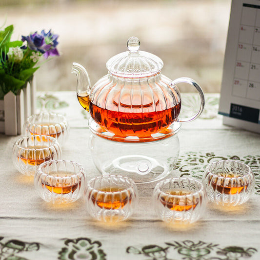 Vivolux | Kristallklar Glas Teekannen Set