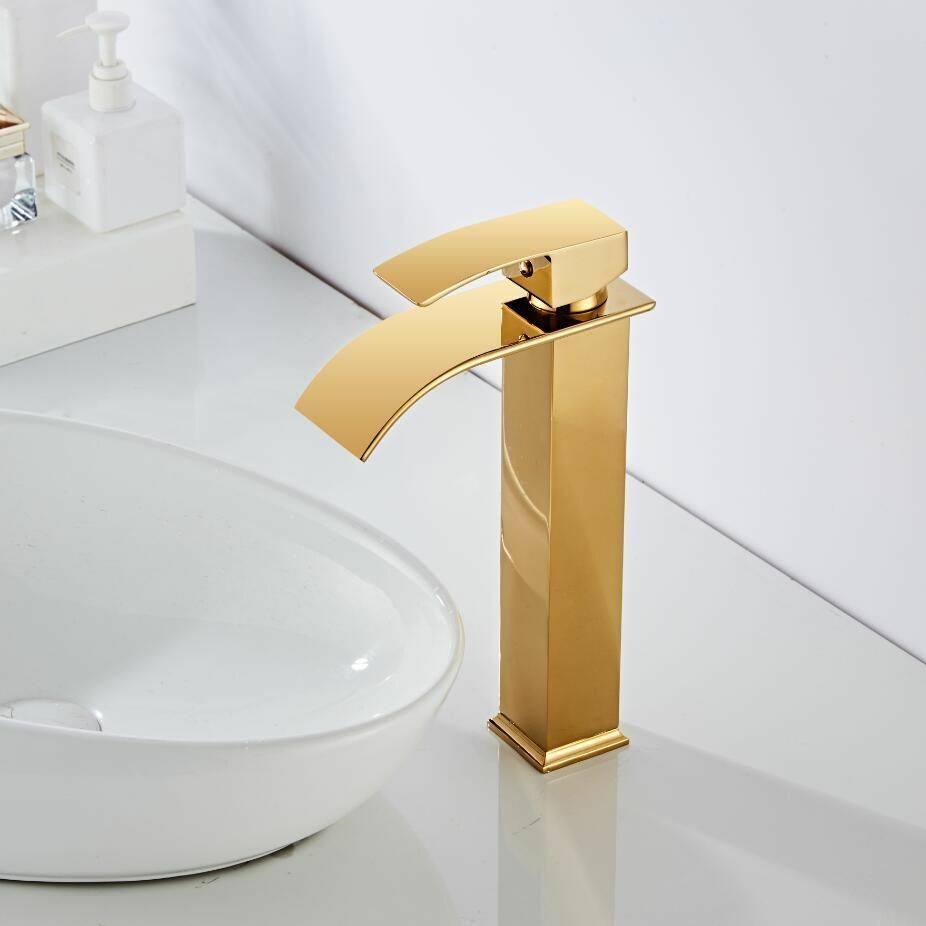 Vivolux | Waschtischarmatur Wasserfallarmatur Messing Waschtischarmatur Mischbatterie