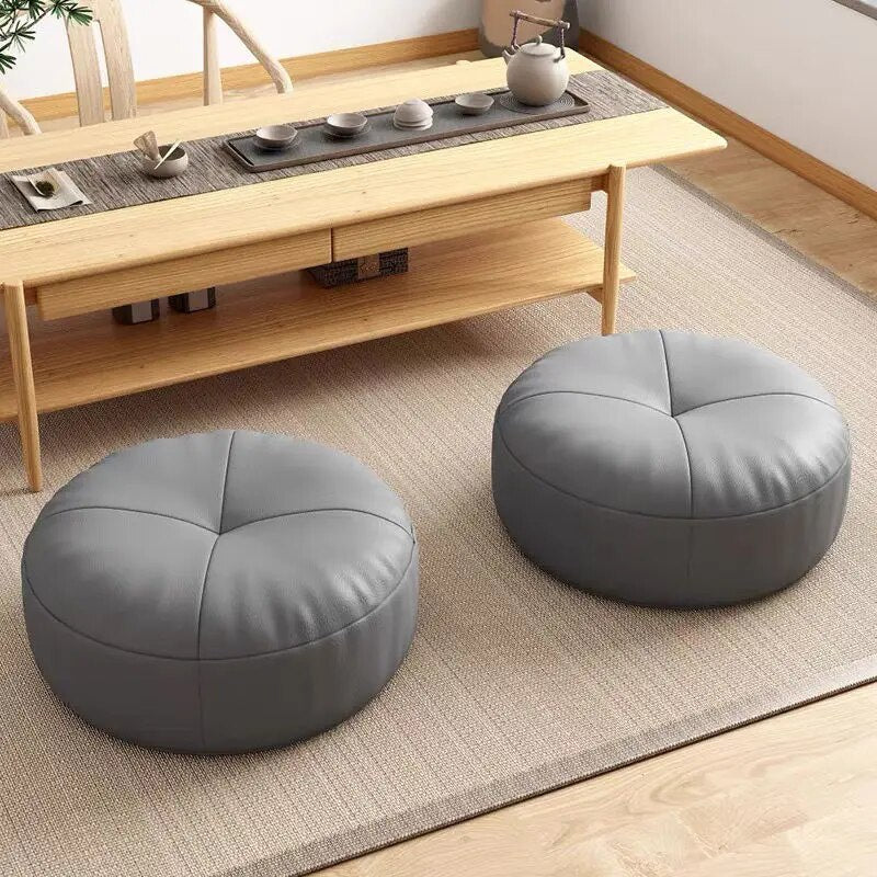Vivolux | Einfaches japanisches Stil Nappa Leder Fußkissen