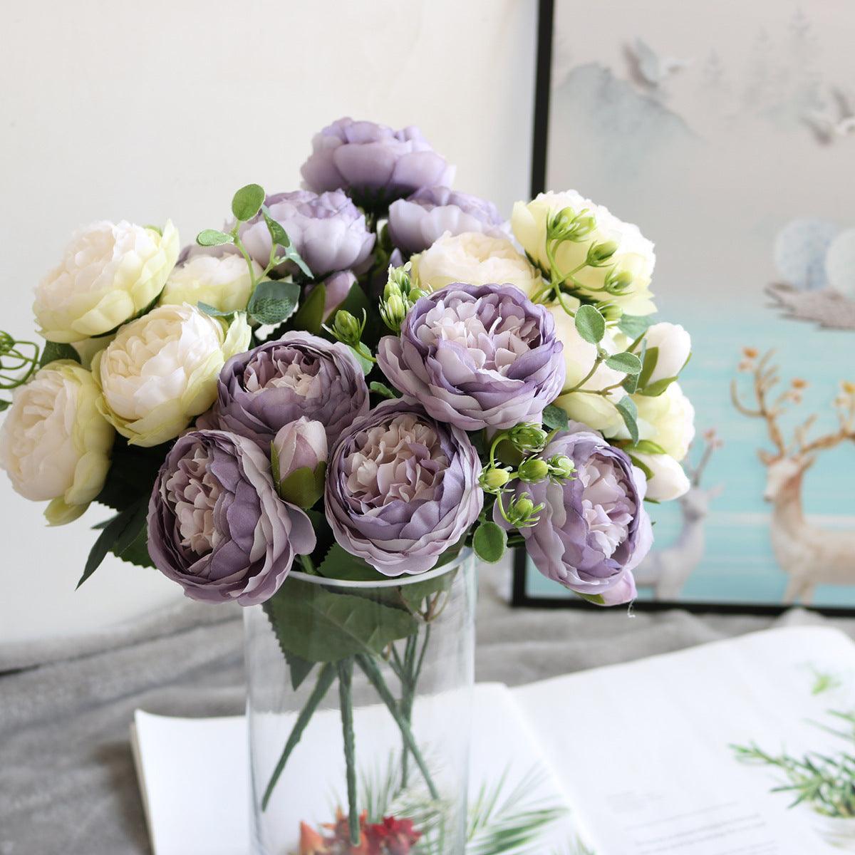 Vivolux | Elegant Pfingstrosen Träume - Premium Künstlicher Blumenstrauß