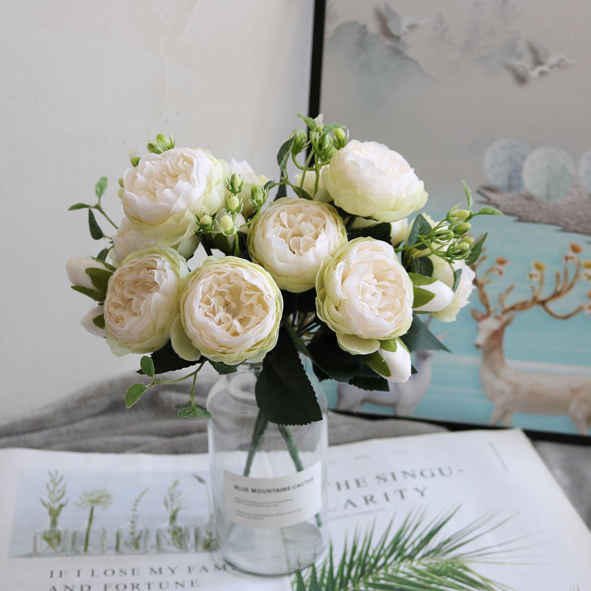 Vivolux | Elegant Pfingstrosen Träume - Premium Künstlicher Blumenstrauß
