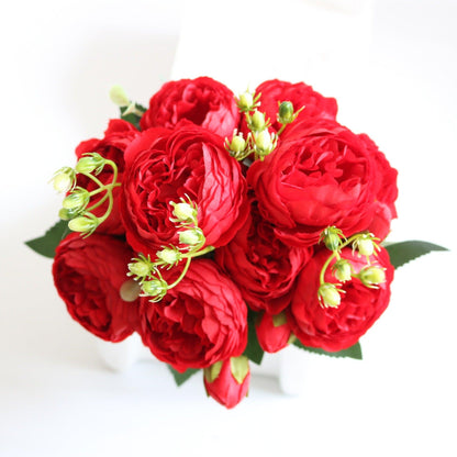 Vivolux | Elegant Pfingstrosen Träume - Premium Künstlicher Blumenstrauß