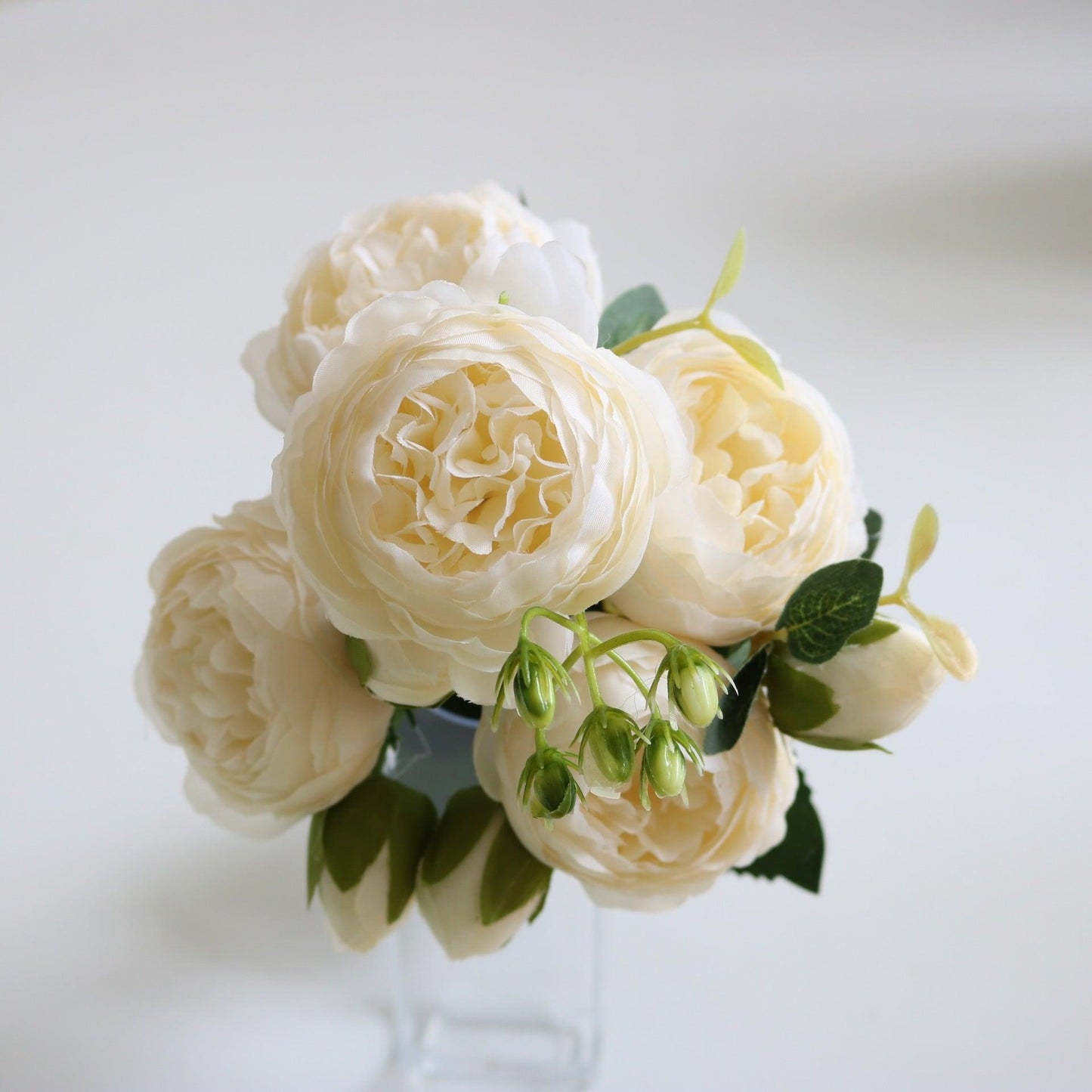 Vivolux | Elegant Pfingstrosen Träume - Premium Künstlicher Blumenstrauß