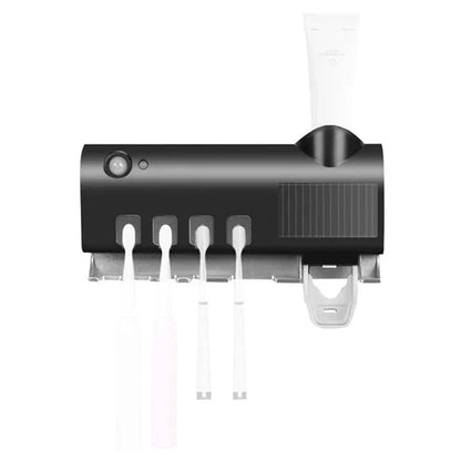 Vivolux | Smart UV-Licht Sterilisator Zahnbürstenhalter, Wandmontage Zahnpastaspender