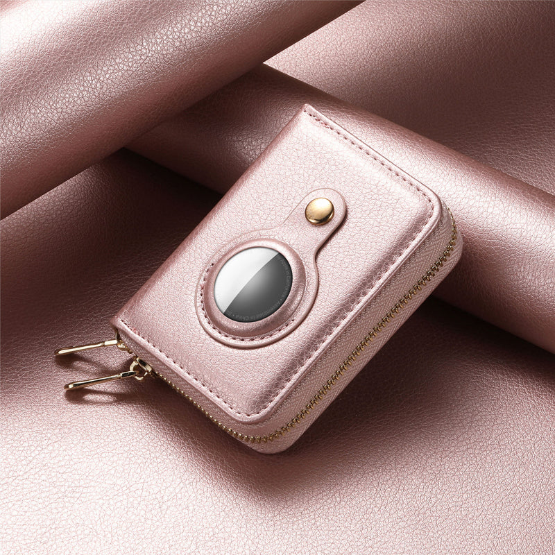 Vivolux | Intelligente AirTag-Reißverschluss-RFID-Leder-Geldbörse