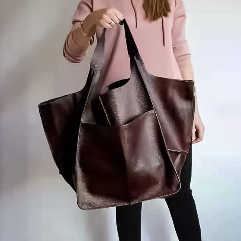 Übergroße Weekender-Handtaschen aus Leder für Damen