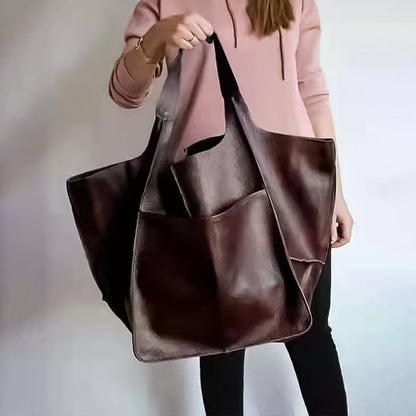 Übergroße Weekender-Handtaschen aus Leder für Damen
