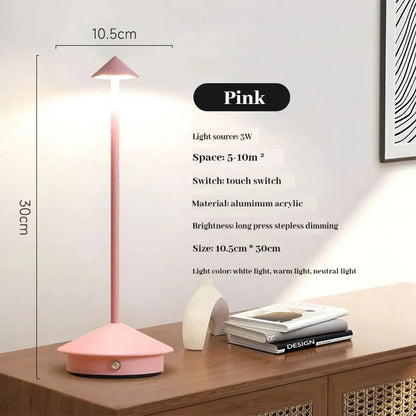 Vivolux | Elegante wiederaufladbare metallische Tischlampe