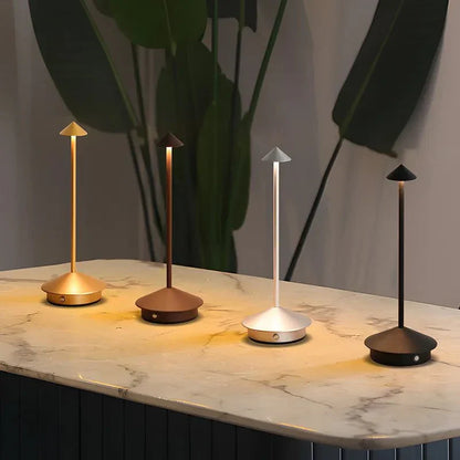 Vivolux | Elegante wiederaufladbare metallische Tischlampe