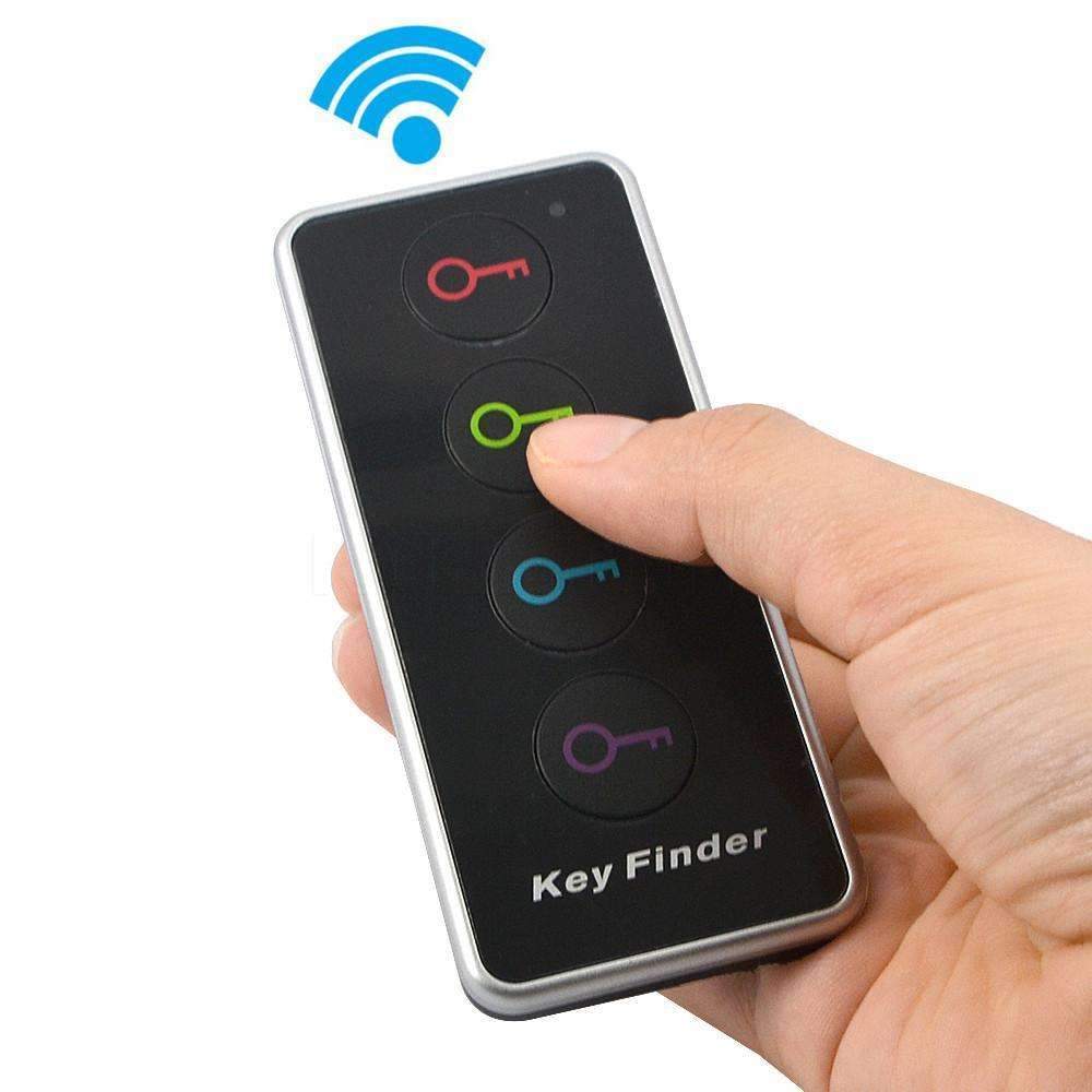 Vivolux | 4 in 1 Wireless Remote Key Finder - Schlüssel Locator Telefon Geldbörsen Anti-Verschluss mit Taschenlampenfunktion 4 Empfänger