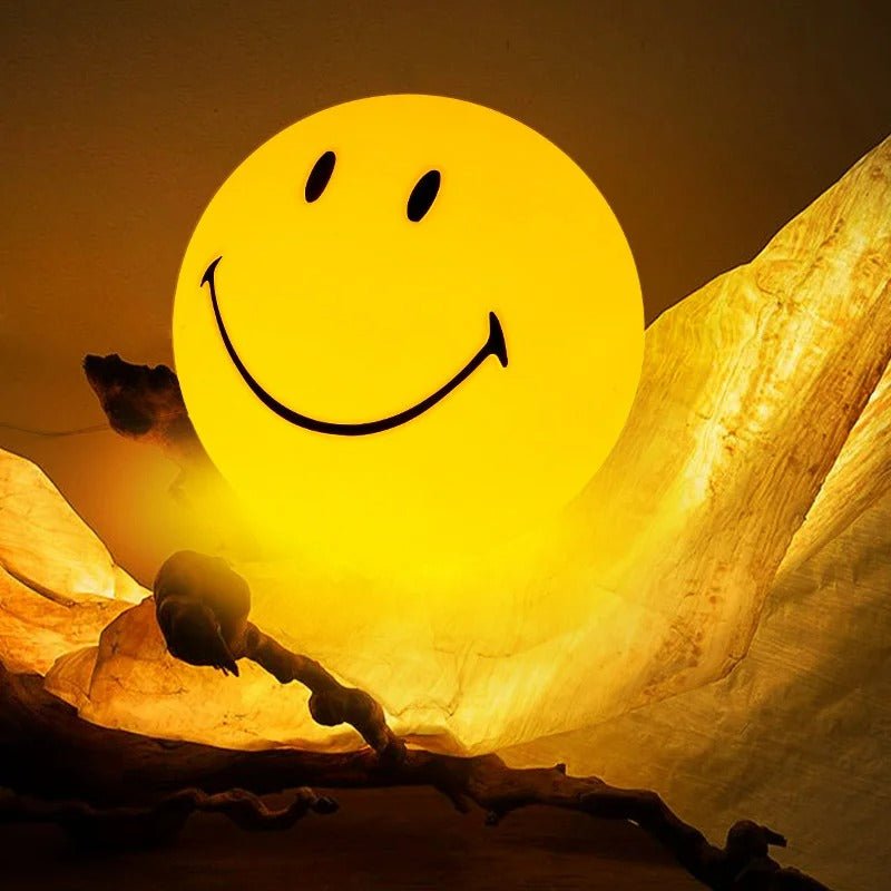 Vivolux | Smiley-Nachtlicht mit wiederaufladbarer LED und Touch-Schalter