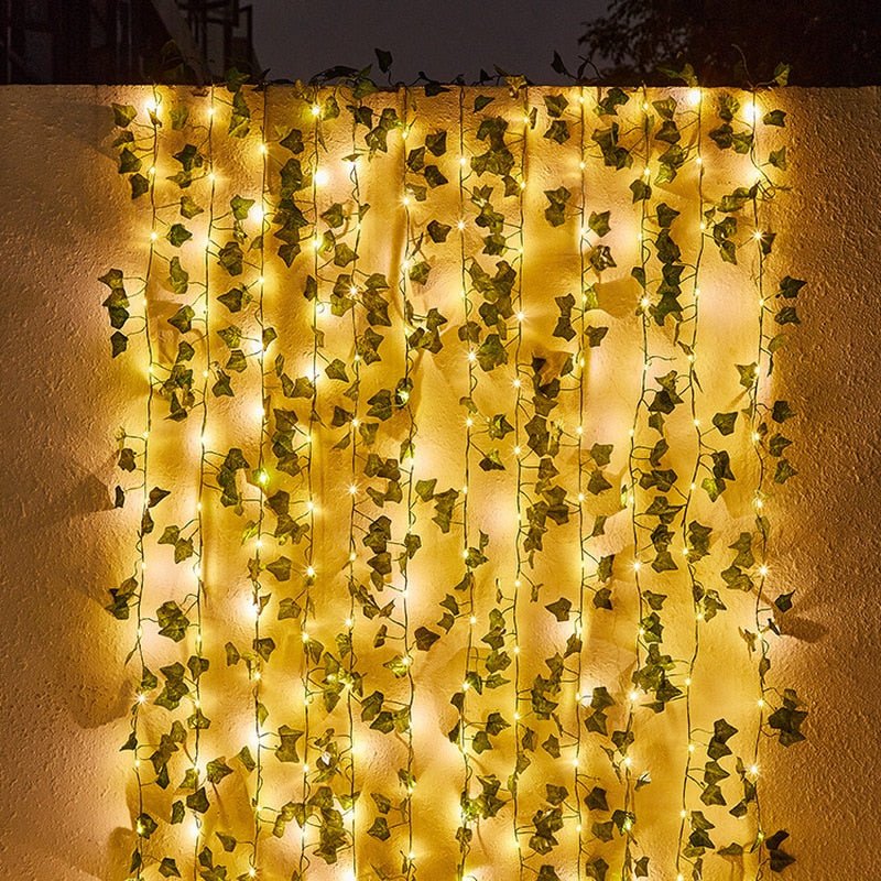 Vivolux | IvyGlow Solar Lichterkette Efeu | Wasserdicht | LED Stimmungslicht für Garten & Balkon | Deko für Außenbereiche