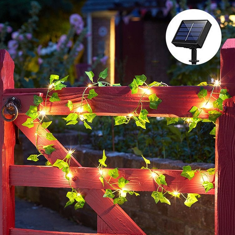 Vivolux | IvyGlow Solar Lichterkette Efeu | Wasserdicht | LED Stimmungslicht für Garten & Balkon | Deko für Außenbereiche