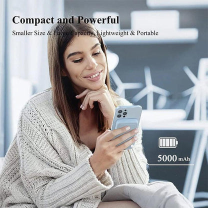 Mini tragbare drahtlose magnetische Powerbank mit Ständer