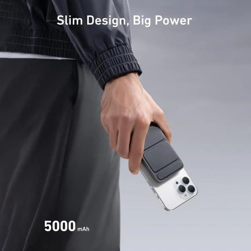 Mini tragbare drahtlose magnetische Powerbank mit Ständer