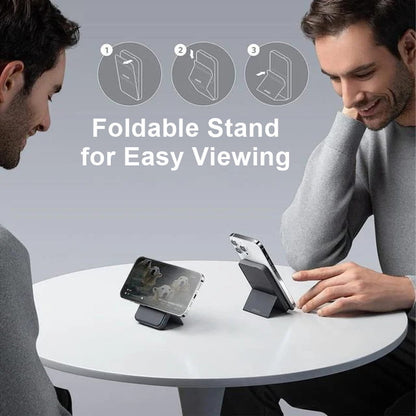 Mini tragbare drahtlose magnetische Powerbank mit Ständer