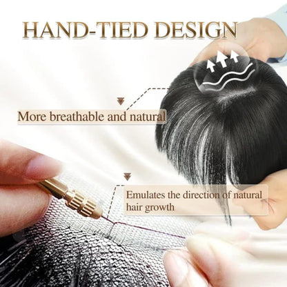 Vivolux | Natürliches Haarteil mit Pony für Frauen