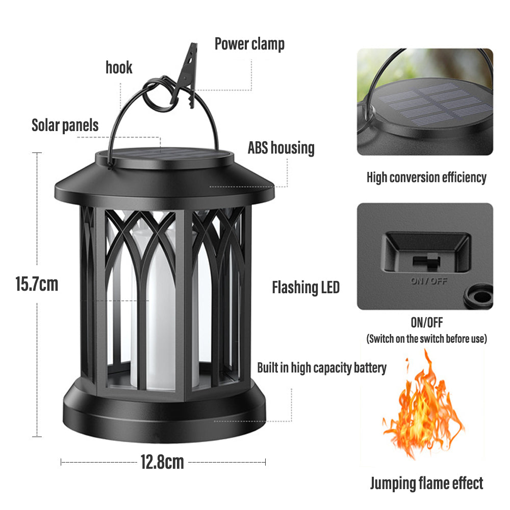 Vivolux | FlameGlow™ - Hängende Solar-Flammenlaterne (2er-Pack)