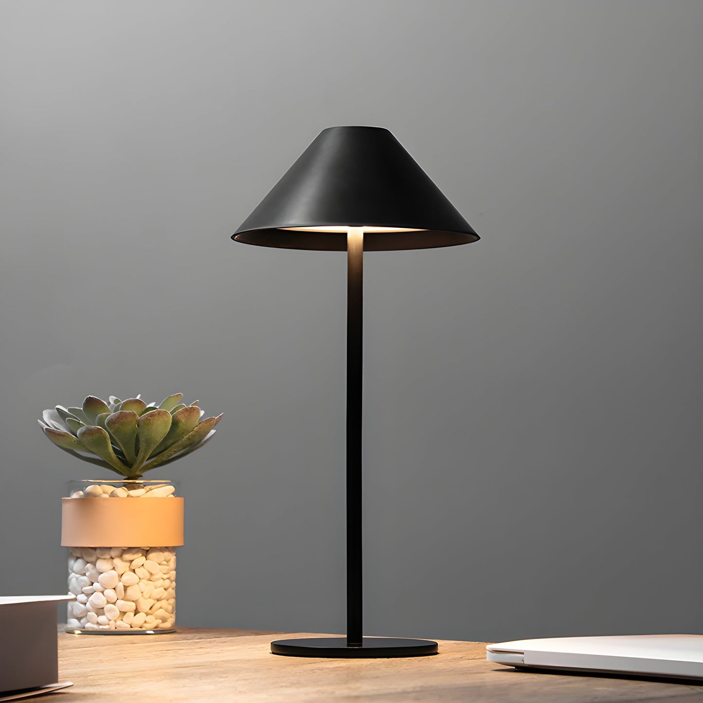 Vivolux | Minimalistische dimmbare Touch-Tischlampe - wasserdichtes und wiederaufladbares Licht Farbe