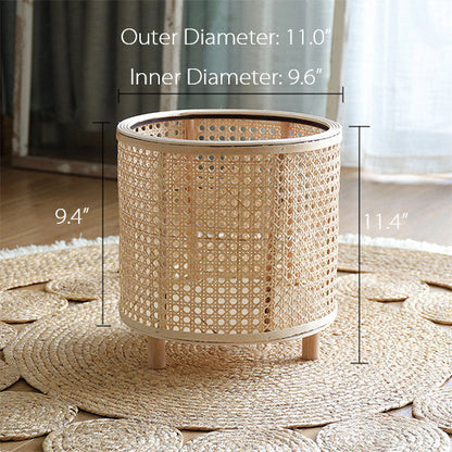 Vivolux | Geflochtener Blumentopfhalter aus Rattan