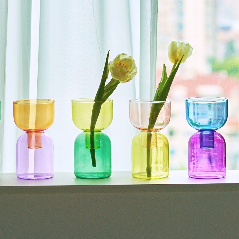 Vivolux | Zweiteiliges Mini-Knospenvase-Terrarium-Set