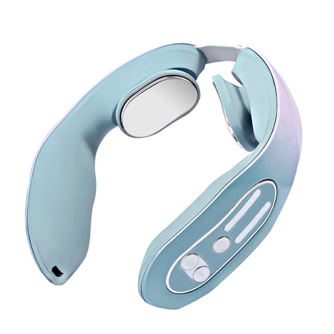 Lymphatische Nackenmassage EMS-Gerät mit Wärme, Akupunkturpunkttherapie, Blau