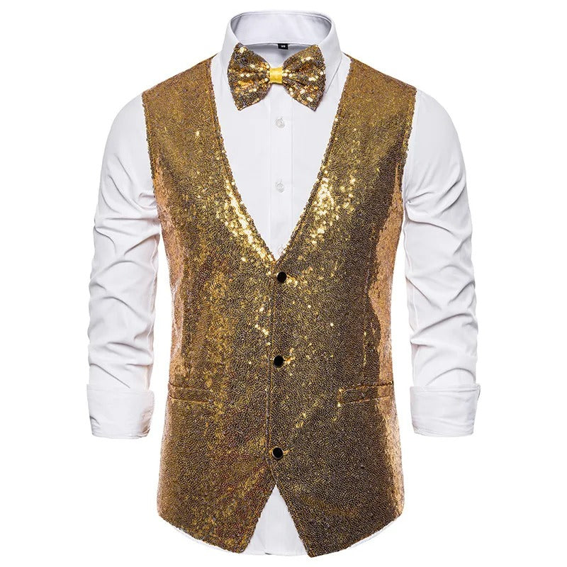 Vivolux | Gilet | Party-Glitzerweste für Männer