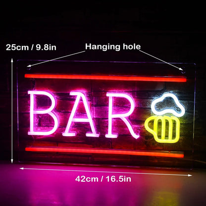 Vivolux | Lebendige Cocktails & Bier LED Neon Wandschild