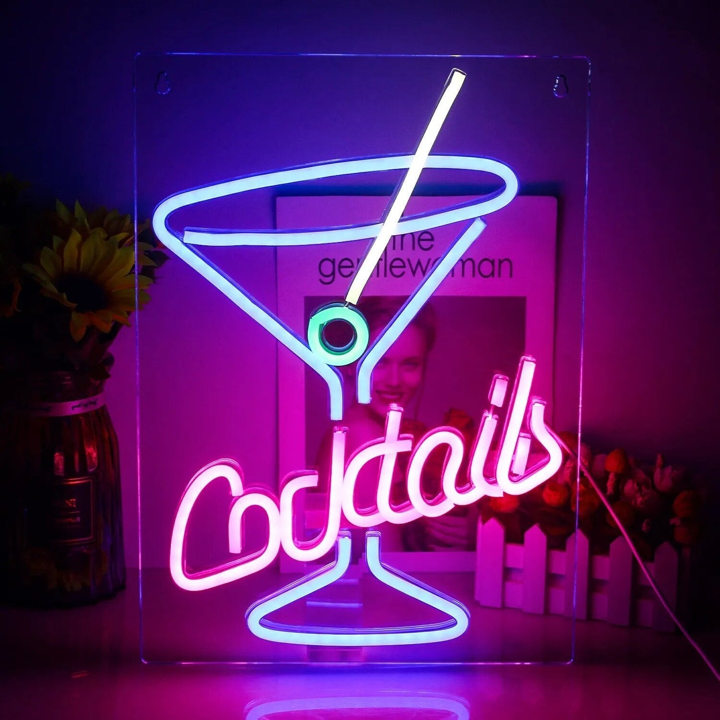 Vivolux | Lebendige Cocktails & Bier LED Neon Wandschild