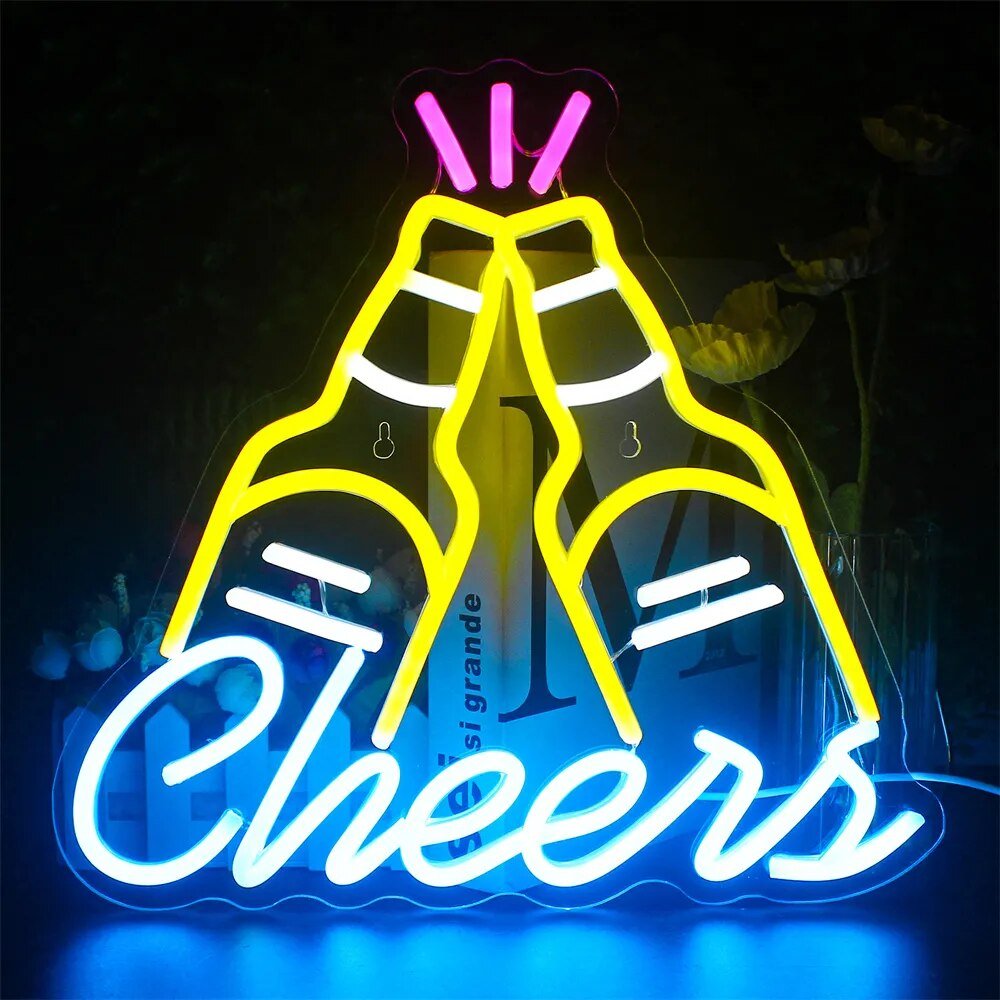 Vivolux | Lebendige Cocktails & Bier LED Neon Wandschild