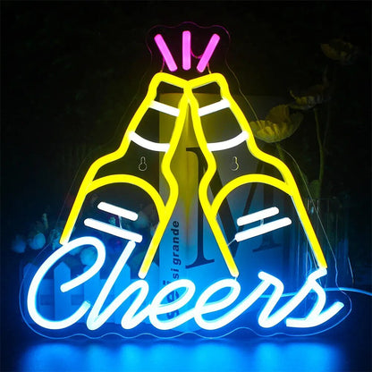Vivolux | Lebendige Cocktails & Bier LED Neon Wandschild