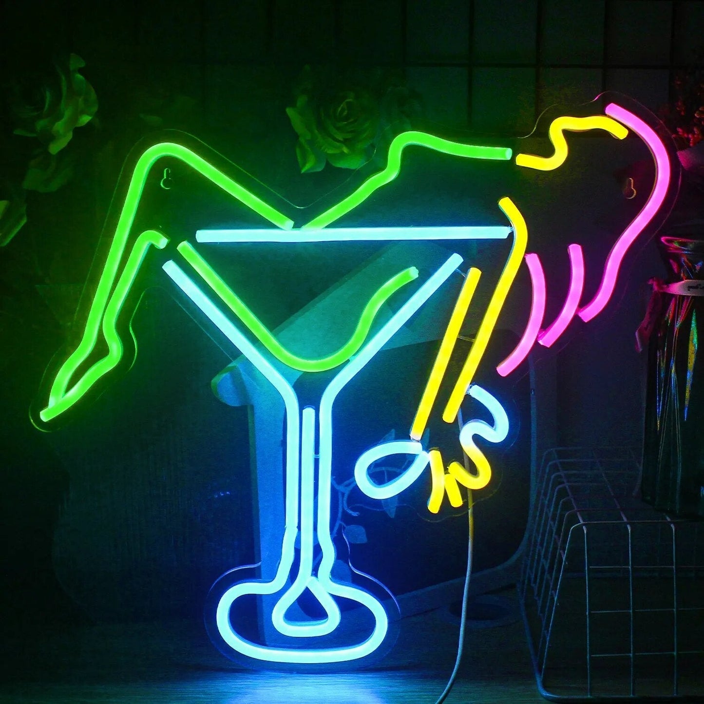 Vivolux | Lebendige Cocktails & Bier LED Neon Wandschild