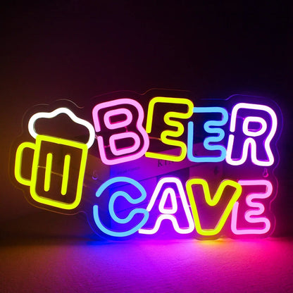 Vivolux | Lebendige Cocktails & Bier LED Neon Wandschild