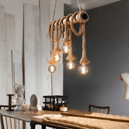 Vivolux | Vintage Hanfseil Pendelleuchte