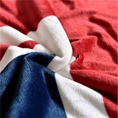 Vivolux | Flanell-Sherpa-Decke mit amerikanischer Flagge
