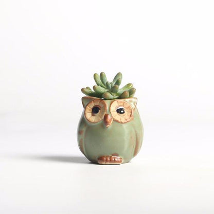 Vivolux | Eulen Keramischer Blumentopf Set 5-teilig