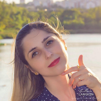 Sterling Silber natürliche Citrin Bienen Ohrringe